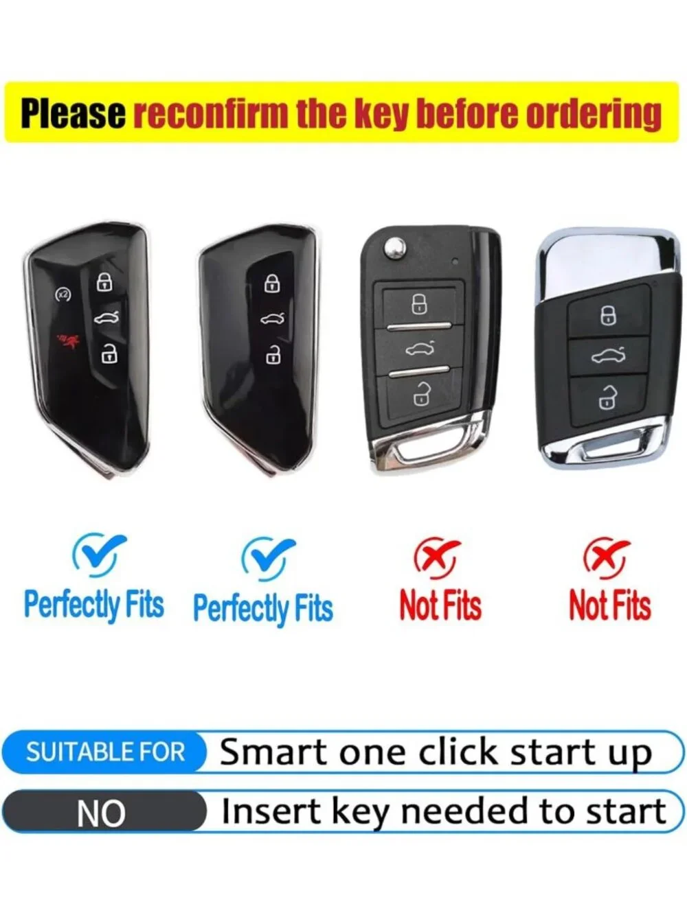 Soft Leather TPU Key Fob Cover Case for VW - Durable, Stylish, Perfect Fit